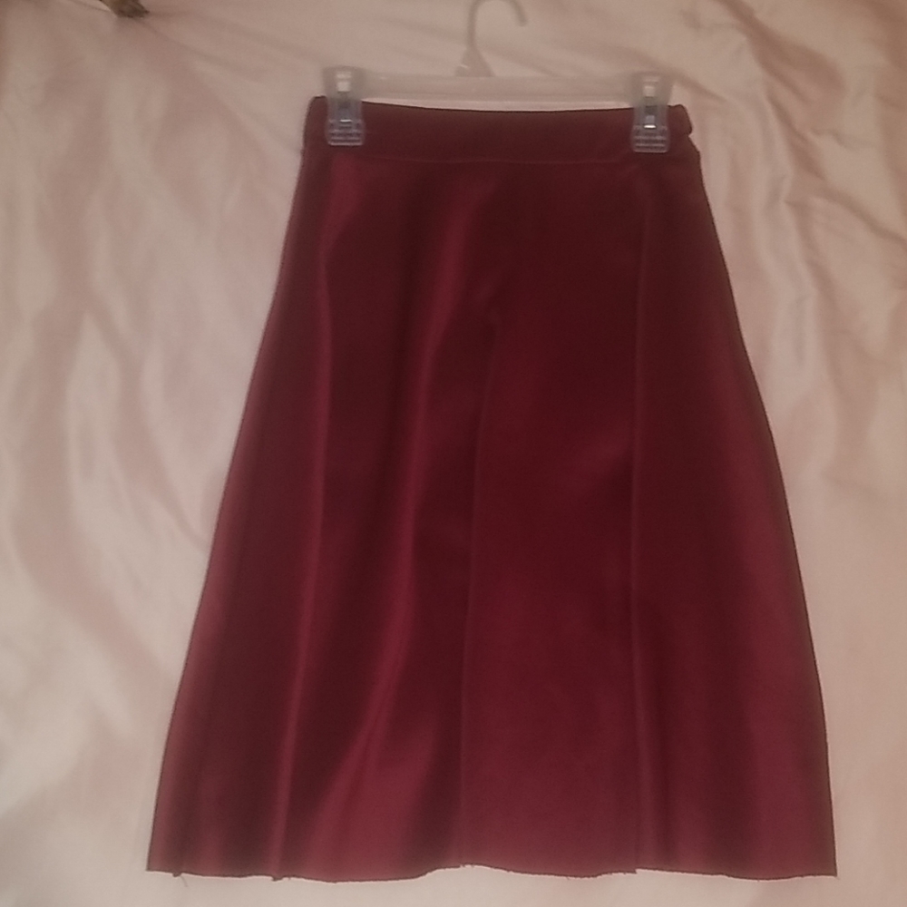 Medium Dark Red/Maroon Flared Skirt